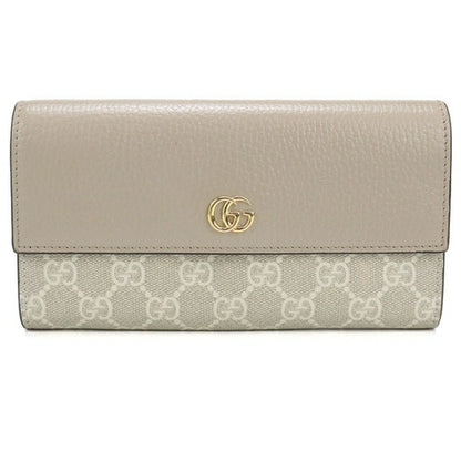 中古 グッチ 長財布二折 レディース ブランド GUCCI ダブルG コンチネンタルウォレット 456116 ベージュ USDGU110623011