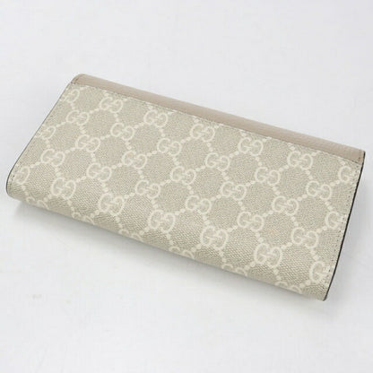 中古 グッチ 長財布二折 レディース ブランド GUCCI ダブルG コンチネンタルウォレット 456116 ベージュ USDGU110623011