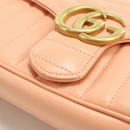 中古 グッチ ショルダーバッグ レディース ブランド GUCCI GGマーモント ミディアム ショルダーバッグ 443497 ピンク USDGU110635011