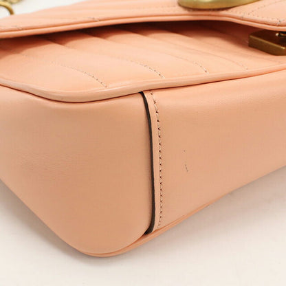 中古 グッチ ショルダーバッグ レディース ブランド GUCCI GGマーモント ミディアム ショルダーバッグ 443497 ピンク USDGU110635011
