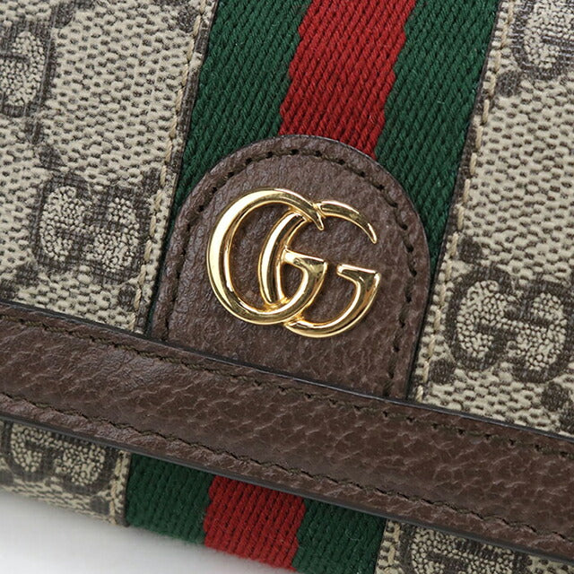 Used Gucci tri-fold wallet tri-fold wallet ladies brand GUCCI Ophidia 644334 Beige USDGU110727011