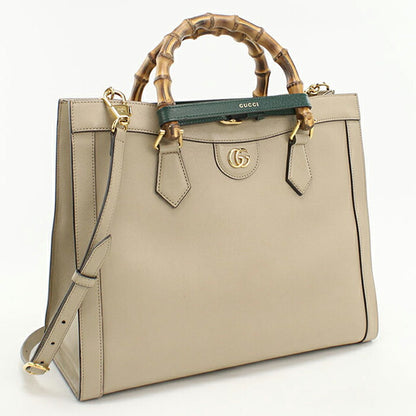 中古 グッチ トートバッグ レディース ブランド GUCCI グッチ ダイアナ 2WAY レザー 655658 ベージュ USDGU110753011