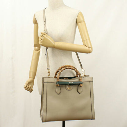 中古 グッチ トートバッグ レディース ブランド GUCCI グッチ ダイアナ 2WAY レザー 655658 ベージュ USDGU110753011