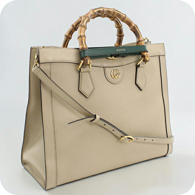 中古 グッチ トートバッグ レディース ブランド GUCCI グッチ ダイアナ 2WAY レザー 655658 ベージュ USDGU110753011