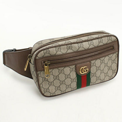 中古 グッチ ボディバッグ ユニセックス ブランド GUCCI オフィディア GGベルトバッグ レザー 574796 ベージュ USDGU110830011