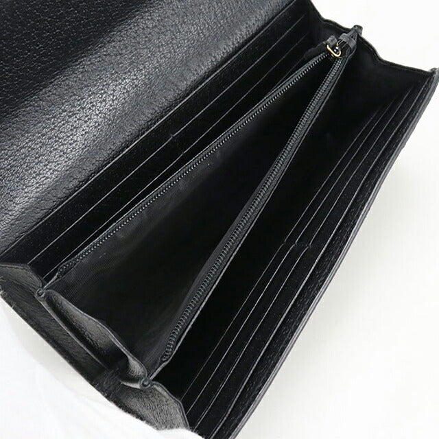 二手古驰长钱包双折女士品牌 GUCCI Ophidia Continental 钱包皮革 523153 黑色 USDGU110850011