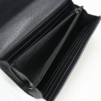 二手古驰长钱包双折女士品牌 GUCCI Ophidia Continental 钱包皮革 523153 黑色 USDGU110850011