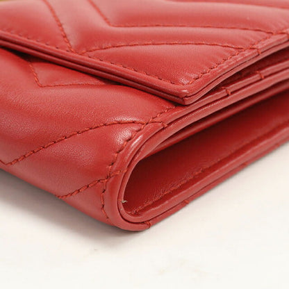 中古 グッチ 長財布二折 レディース ブランド GUCCI ダブルG コンチネンタルウォレット 443436 レッド USDGU111055011