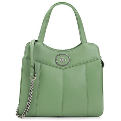Used Gucci tote bag ladies brand GUCCI petit GG 2WAY leather 745918 green USDGU111468011