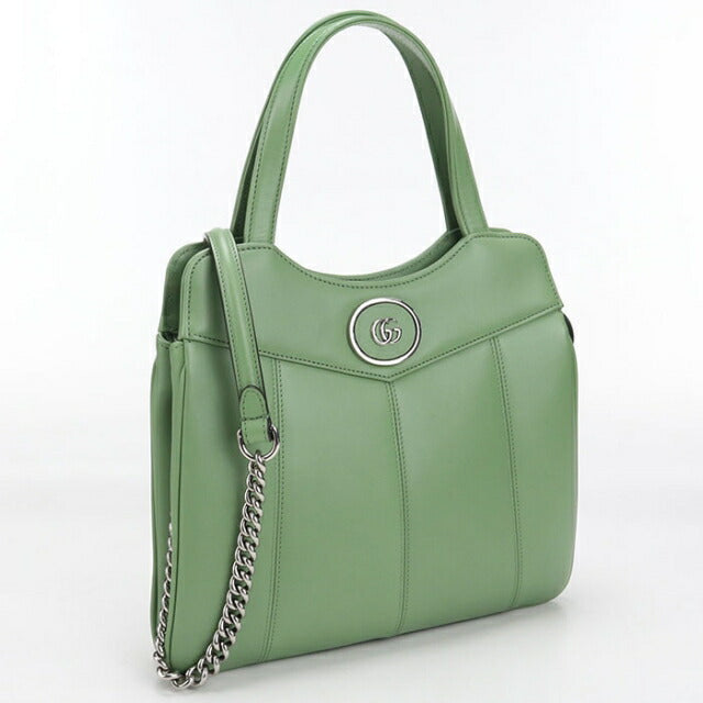 Used Gucci tote bag ladies brand GUCCI petit GG 2WAY leather 745918 green USDGU111468011