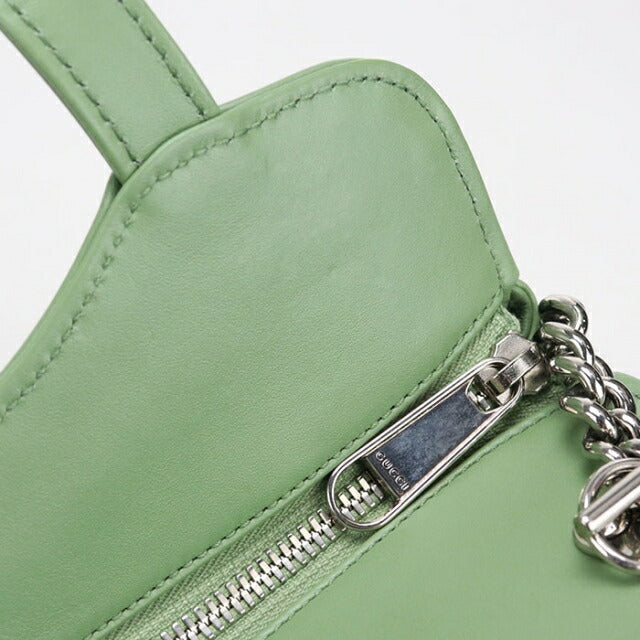 Used Gucci tote bag ladies brand GUCCI petit GG 2WAY leather 745918 green USDGU111468011