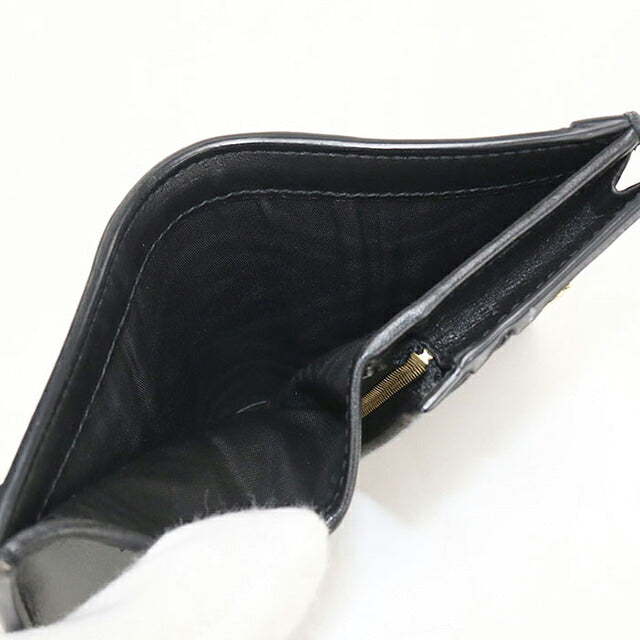 中古 グッチ 二つ折り財布 二折財布 コンパクト レディース ブランド GUCCI GGマトラッセ カードケース ウォレット レザー 723786 ブラック USDGU111475011