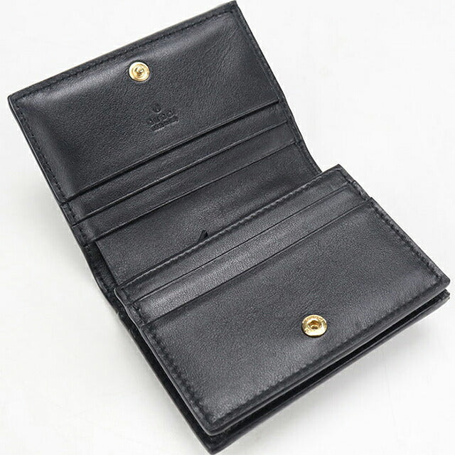 中古 グッチ 二つ折り財布 二折財布 コンパクト レディース ブランド GUCCI GGマトラッセ カードケース ウォレット レザー 723786 ブラック USDGU111475011