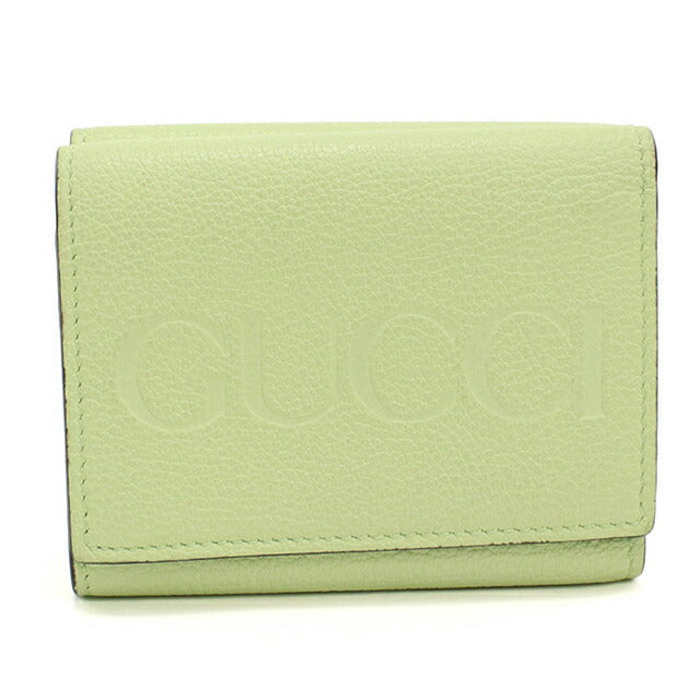 中古 グッチ 三つ折り財布 三折財布 レディース ブランド GUCCI レザー 731694 グリーン USDGU111523011