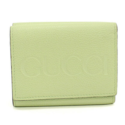 中古 グッチ 三つ折り財布 三折財布 レディース ブランド GUCCI レザー 731694 グリーン USDGU111523011