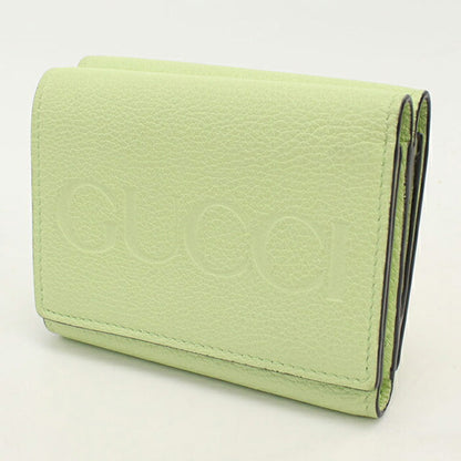 中古 グッチ 三つ折り財布 三折財布 レディース ブランド GUCCI レザー 731694 グリーン USDGU111523011