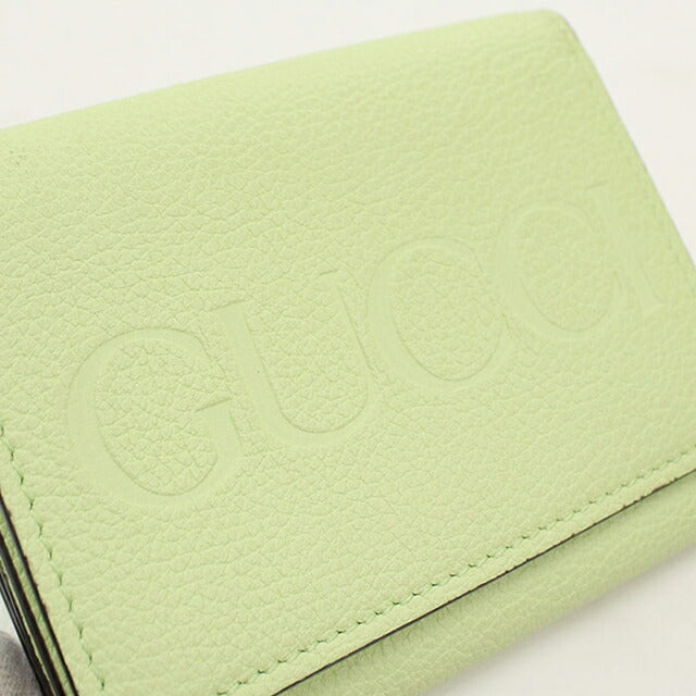 中古 グッチ 三つ折り財布 三折財布 レディース ブランド GUCCI レザー 731694 グリーン USDGU111523011