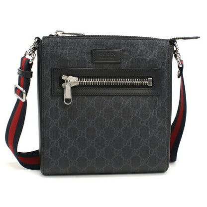 中古 グッチ 斜め掛け ショルダーバッグ メンズ ブランド GUCCI GGスプリーム スモール メッセンジャーバッグ 523599 ブラック USDGU112111011