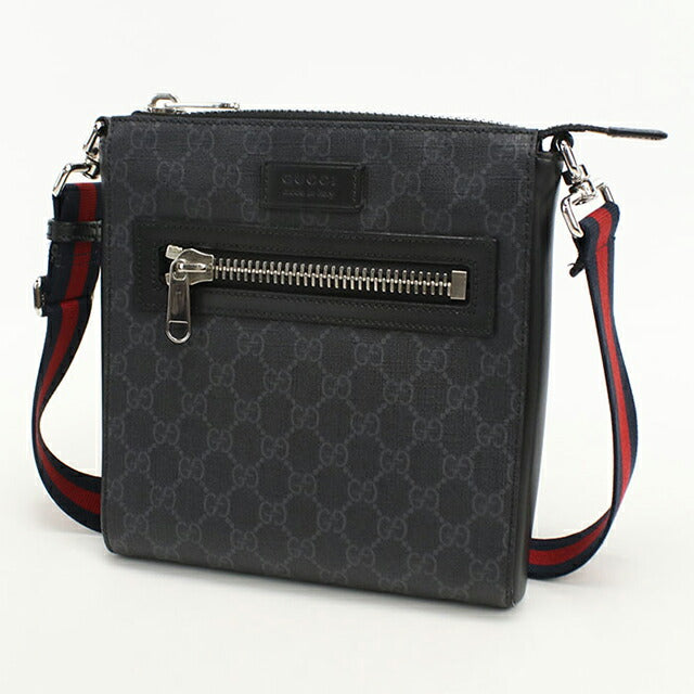 中古 グッチ 斜め掛け ショルダーバッグ メンズ ブランド GUCCI GGスプリーム スモール メッセンジャーバッグ 523599 ブラック USDGU112111011