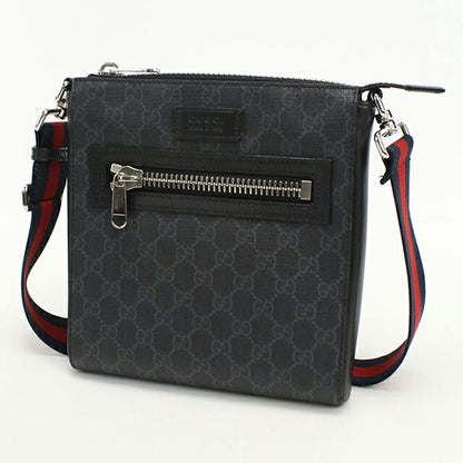 中古 グッチ 斜め掛け ショルダーバッグ メンズ ブランド GUCCI GGスプリーム スモール メッセンジャーバッグ 523599 ブラック USDGU112111011