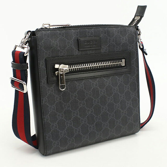 中古 グッチ 斜め掛け ショルダーバッグ メンズ ブランド GUCCI GGスプリーム スモール メッセンジャーバッグ 523599 ブラック USDGU112111011