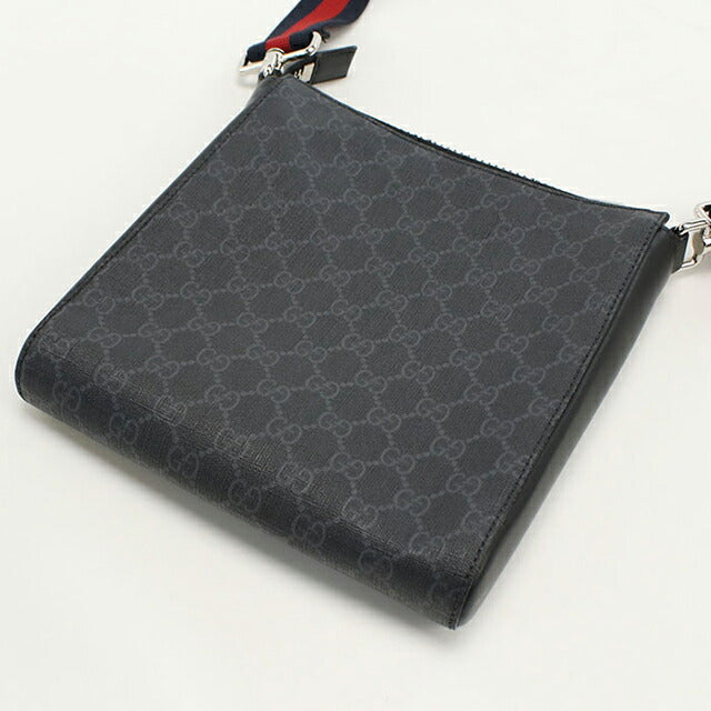 中古 グッチ 斜め掛け ショルダーバッグ メンズ ブランド GUCCI GGスプリーム スモール メッセンジャーバッグ 523599 ブラック USDGU112111011