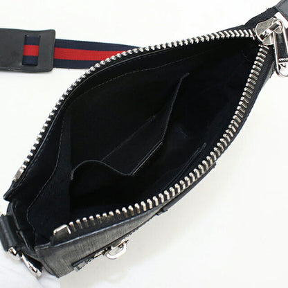中古 グッチ 斜め掛け ショルダーバッグ メンズ ブランド GUCCI GGスプリーム スモール メッセンジャーバッグ 523599 ブラック USDGU112111011