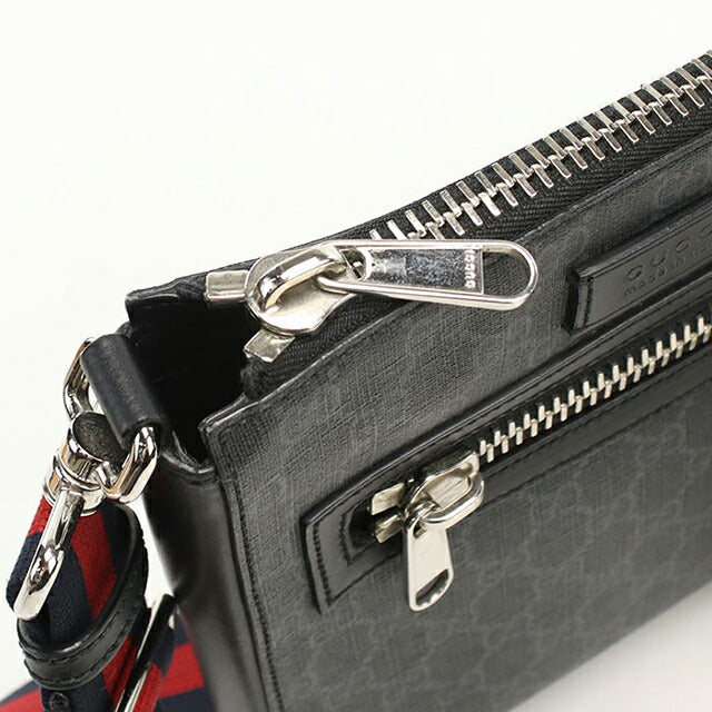 中古 グッチ 斜め掛け ショルダーバッグ メンズ ブランド GUCCI GGスプリーム スモール メッセンジャーバッグ 523599 ブラック USDGU112111011