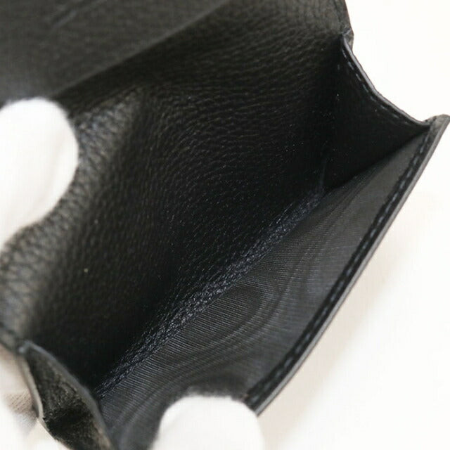 中古 グッチ 名刺入れ メンズ ブランド GUCCI グッチロゴ カードケース レザー 771152 ブラック USDGU112158011