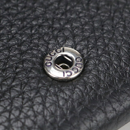 中古 グッチ 名刺入れ メンズ ブランド GUCCI グッチロゴ カードケース レザー 771152 ブラック USDGU112158011