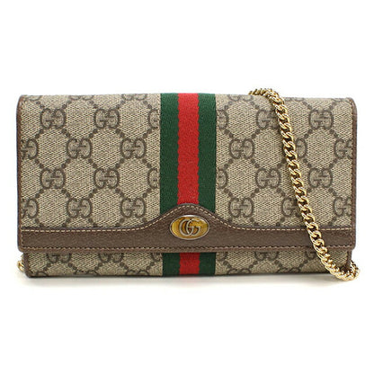 中古 グッチ チェーンウォレット レディース ブランド GUCCI オフィディア レザー 546592 ベージュ USDGU112215011