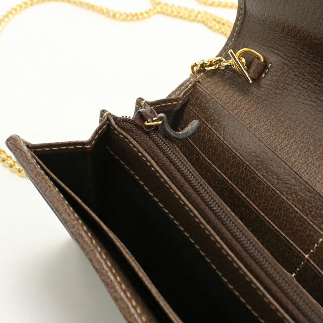 中古 グッチ チェーンウォレット レディース ブランド GUCCI オフィディア レザー 546592 ベージュ USDGU112215011