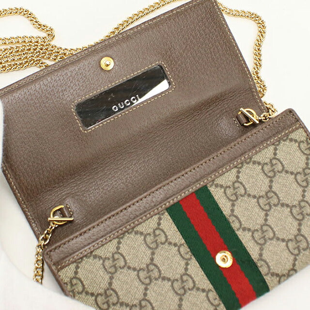 中古 グッチ チェーンウォレット レディース ブランド GUCCI オフィ