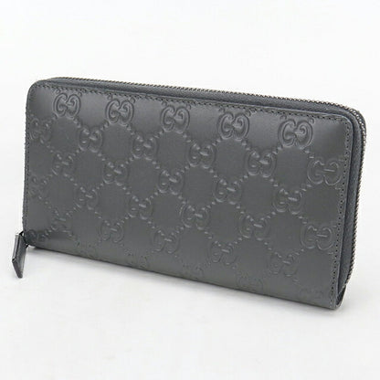 二手 Gucci 长钱包圆形拉链男装品牌 GUCCI Guccisima 皮革 307987 灰色 USDGU112283011