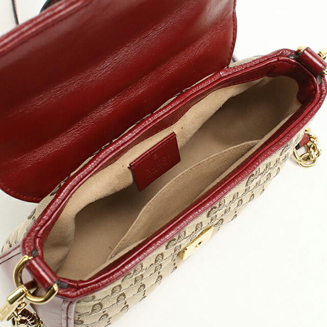 中古 グッチ ハンドバッグ レディース ブランド GUCCI GGマーモント ミニ トップハンドルバッグ レザー 583571 ベージュ USDGU112312011