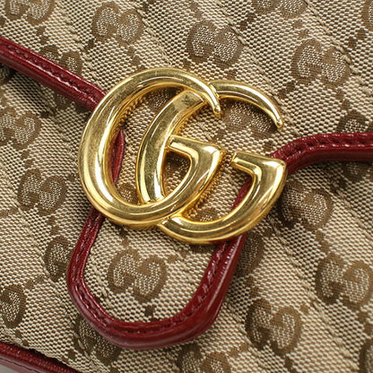 中古 グッチ ハンドバッグ レディース ブランド GUCCI GGマーモント ミニ トップハンドルバッグ レザー 583571 ベージュ USDGU112312011