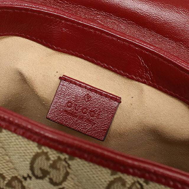 中古 グッチ ハンドバッグ レディース ブランド GUCCI GGマーモント ミニ トップハンドルバッグ レザー 583571 ベージュ USDGU112312011
