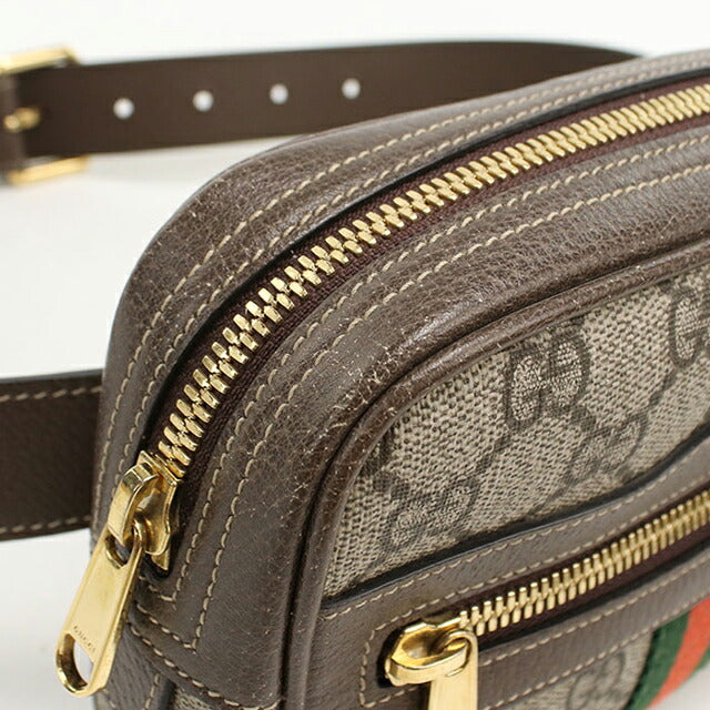 中古 グッチ ボディバッグ レディース ブランド GUCCI オフィディア ベルトバッグ レザー 517076 ベージュ USDGU112315011