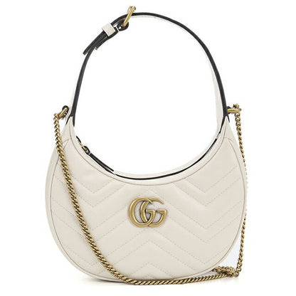 中古 グッチ ハンドバッグ レディース ブランド GUCCI GGマーモント 2WAY レザー 699514 ホワイト USDGU112373011