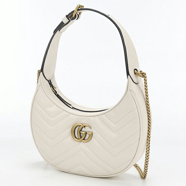 中古 グッチ ハンドバッグ レディース ブランド GUCCI GGマーモント 2WAY レザー 699514 ホワイト USDGU112373011