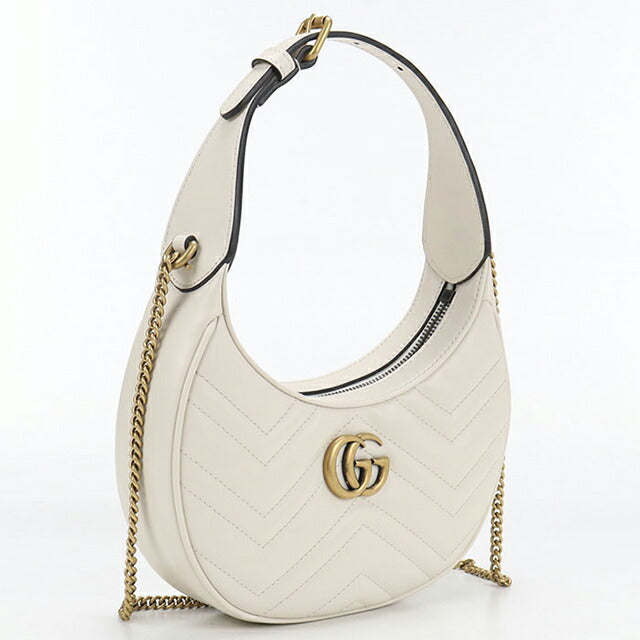 中古 グッチ ハンドバッグ レディース ブランド GUCCI GGマーモント 2WAY レザー 699514 ホワイト USDGU112373011