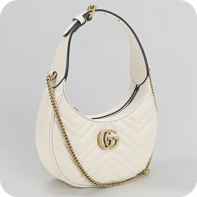 中古 グッチ ハンドバッグ レディース ブランド GUCCI GGマーモント 2WAY レザー 699514 ホワイト USDGU112373011