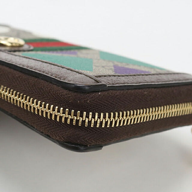 中古 グッチ 長財布ラウンドファスナー レディース ブランド GUCCI オフィディア ラウンドジップウォレット 523154 ベージュ USDGU112604011