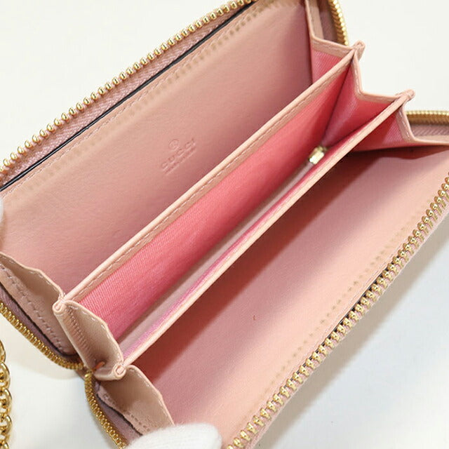 中古 グッチ 小銭入れ レディース ブランド GUCCI GGマーモント コインケース 701485 ピンク USDGU112605011