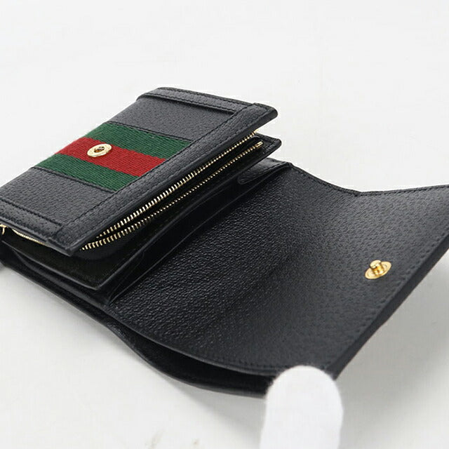 中古 グッチ 二つ折り財布 二折財布 レディース ブランド GUCCI オフィ