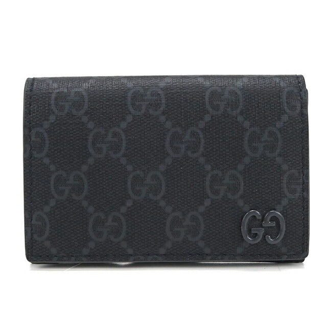 中古 グッチ 名刺入れ メンズ ブランド GUCCI GGスプリーム GGカードケース 856559 FACQC 1048 グレー USDGU112613011