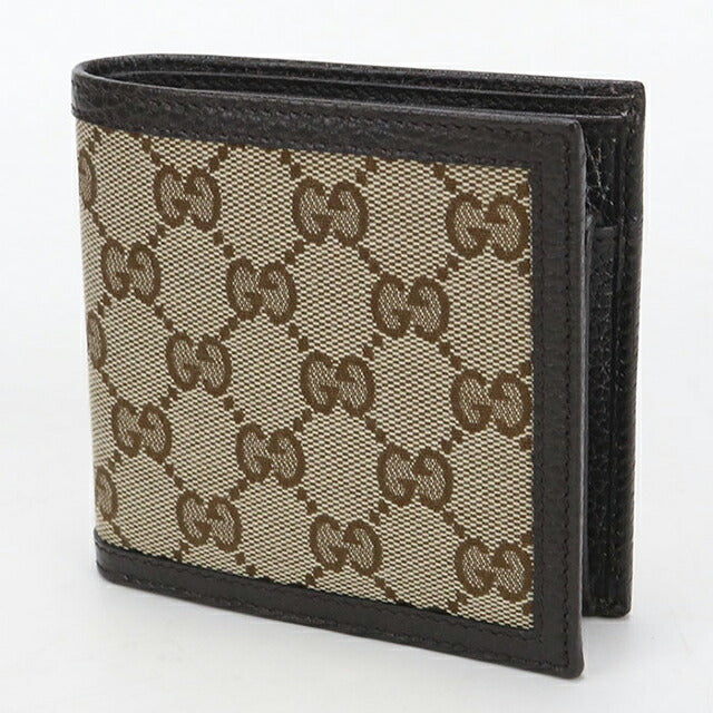 中古 グッチ 二つ折り財布 二折財布 メンズ ブランド GUCCI GGキャンバス 150413 KY9LN 9903 ベージュ USDGU112617011