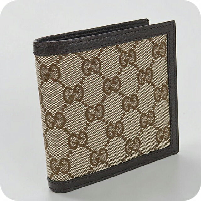 中古 グッチ 二つ折り財布 二折財布 メンズ ブランド GUCCI GGキャンバス 150413 KY9LN 9903 ベージュ USDGU112617011