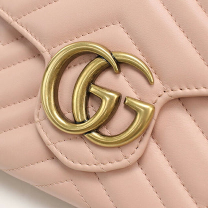 中古 グッチ チェーンウォレット レディース ブランド GUCCI GGマーモント 474575 ピンク USDGU112695011