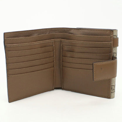 中古 グッチ 二つ折り財布 二折財布 レディース ブランド GUCCI GGスプリーム Wホック 309755 ベージュ USDGU112701011
